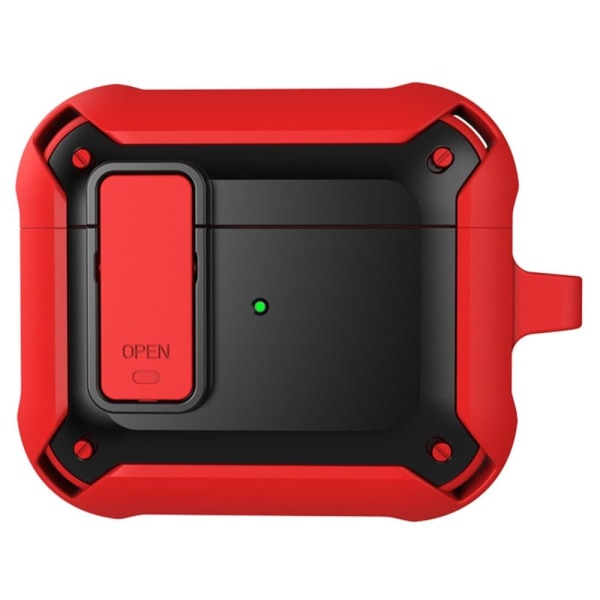 AirPods 3 snap-on lid design TPU case - Black / Red Röd