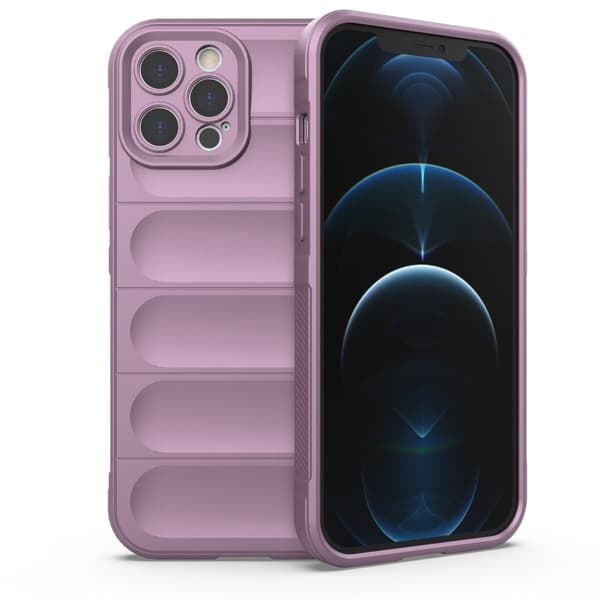 Deksel med mykt grep for iPhone 12 Pro Max - Lyselilla Purple