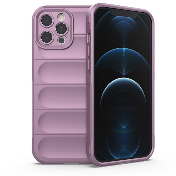 Mjukt greppformat iPhone 12 Pro Max skal - Lila Lila