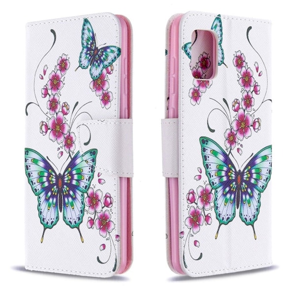 Wonderland Samsung Galaxy A31 kotelot - Väri kukka ja perhosia Multicolor
