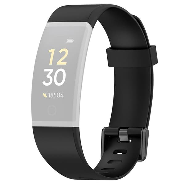 Realme Band vedenpitävä silikonikellon hihna - Musta Black