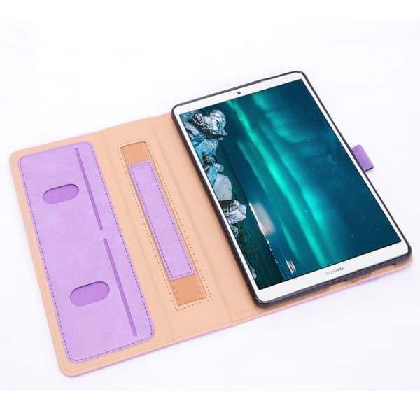 Huawei MediaPad M6 8.4 hållbart flipfodral i läder - Lila Lila
