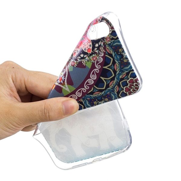 iPhone Xs Max soft case med mønstertryk - Elefant Og Påfugl Multicolor