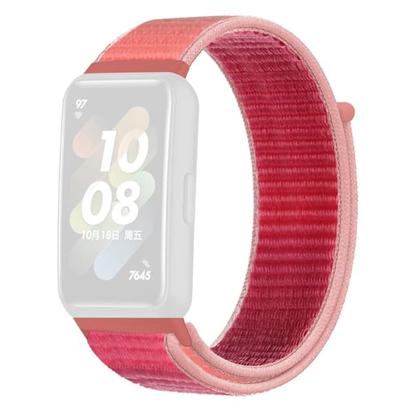 Huawei Band 7 urrem i nylon - Rose Pink