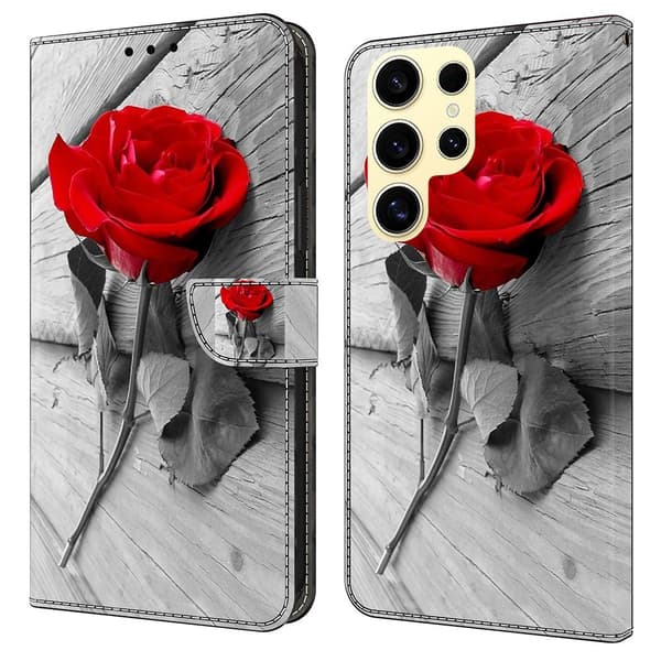 Wonderland Samsung Galaxy S25 Ultra flip etui - Rose Silver grey