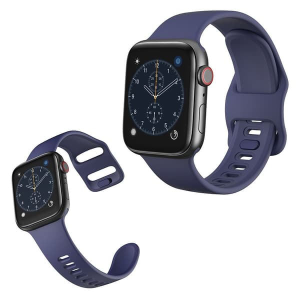 Apple Watch Series 5 40mm simpel silikone Urrem - Mørkeblå Blue
