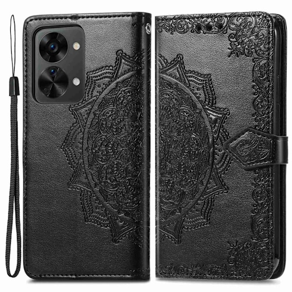 Mandala läder OnePlus Nord 2T fodral - Svart Svart