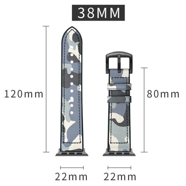 Apple Watch Series 5 40mm ægte læder Urrem - Babyblå Blue