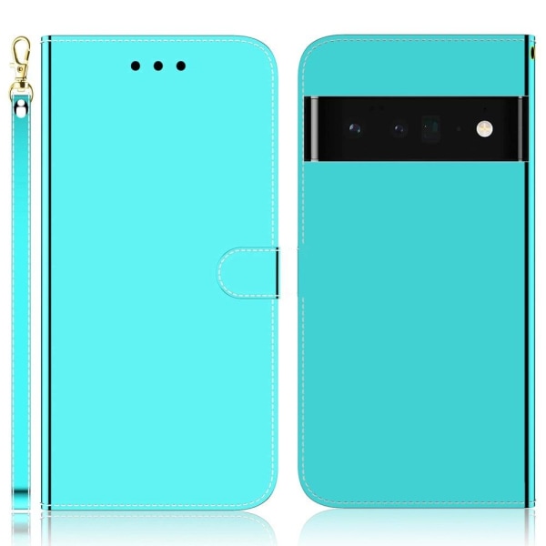 Mirror Google Pixel 6 Pro Flip Etui - Cyan Green