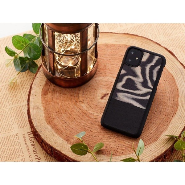 Man&Wood premium etui til iPhone 11 - Leopard Black