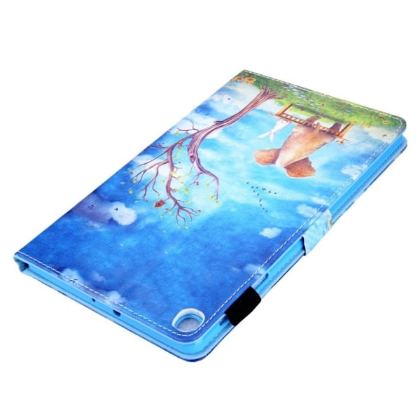 Samsung Galaxy Tab S5e mønstret og flervinklet lædercover - træ og dyr Multicolor