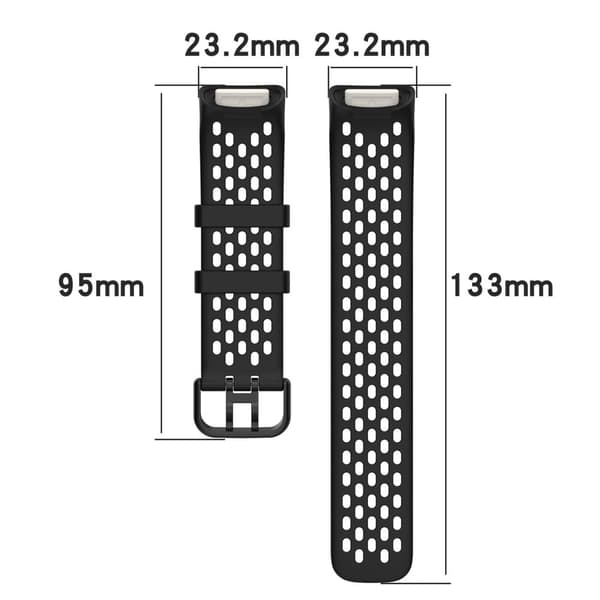 Fitbit Charge 6 / Charge 5 ersättningsarmband andningsbart armband för smartklocka i silikon - Moon Vit Vit