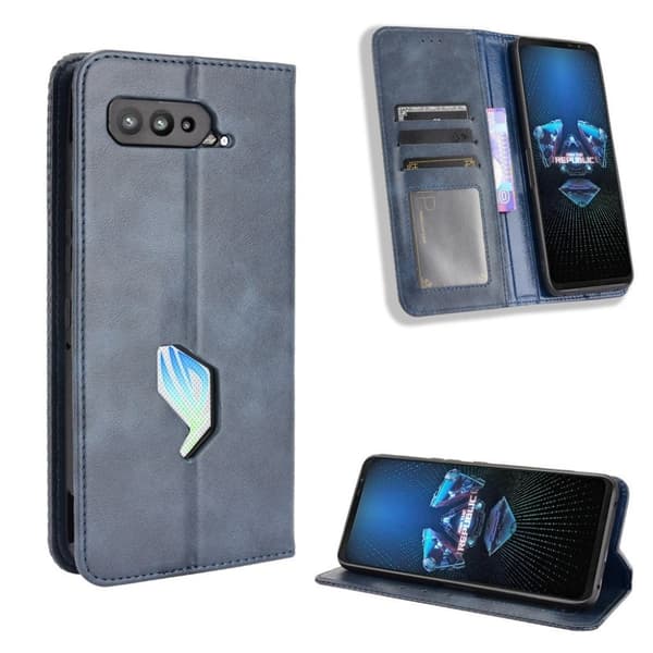 Bofink Vintage ASUS ROG Phone 5 Læder Etui - Blå Blue