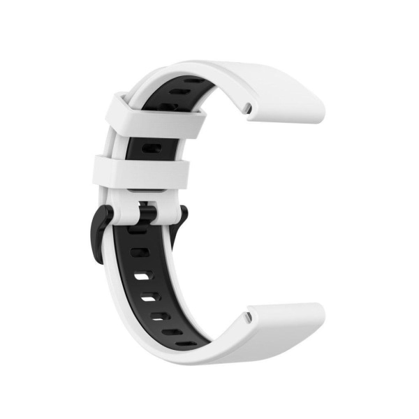 Bi-farvet silikone-urrem til Garmin Fenix 6 / 5 - Hvid / Sort White