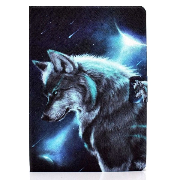 Amazon Fire 7 (2022) cool pattern leather case - Wolf Blue