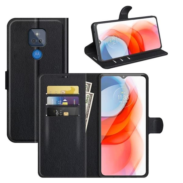 Classic Motorola Moto G Play (2021) Flip etui - Sort Black