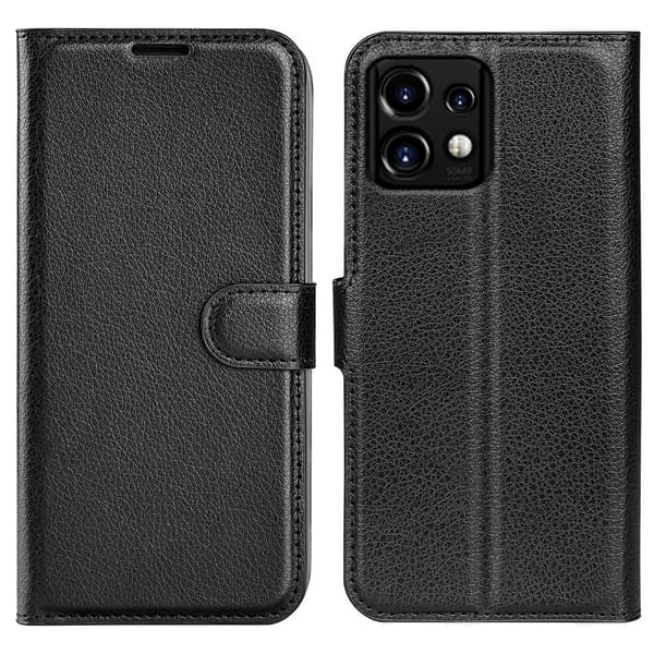 Klassisk Motorola Edge Plus (2023) / Moto X40 / Edge 40 Pro Flip Etui - Sort Black