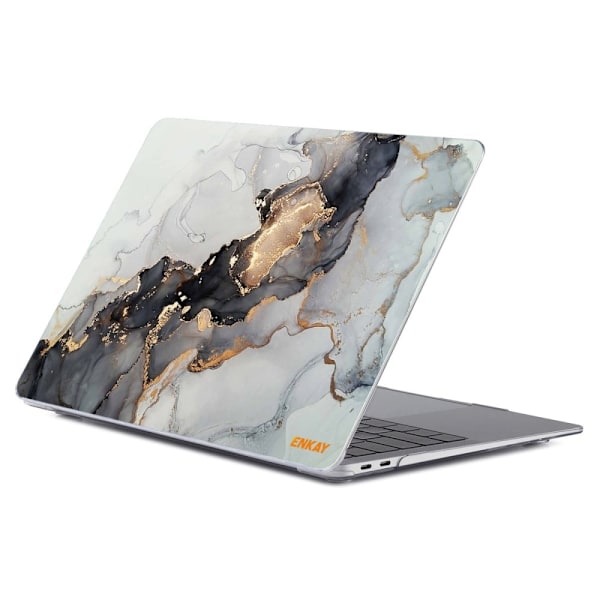 HAT PRINCE MacBook Pro 14 M1 / M1 Max (A2442, 2021) streamer light pattern style cover - Hvid Og Gyldne Gløder Silver grey