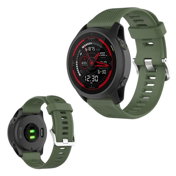 Garmin Forerunner 745 silikoninen kellonauha - Tummanvihreä Green