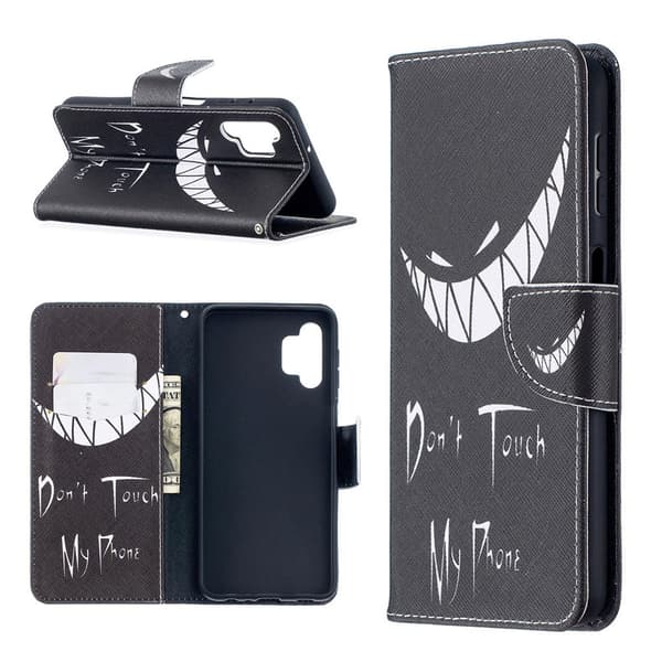 wonderland Samsung Galaxy A32 5G flip etui - Grin Black
