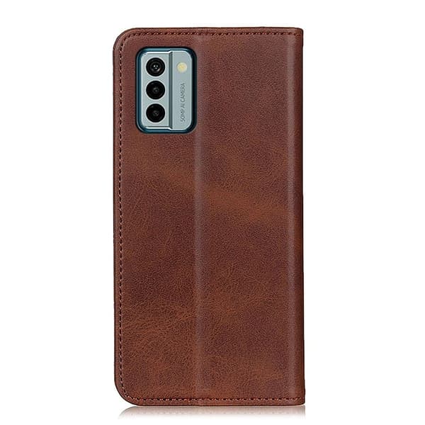 Flip Etui med Pung i Ægte Læder til Nokia G22 - Kaffe Brown
