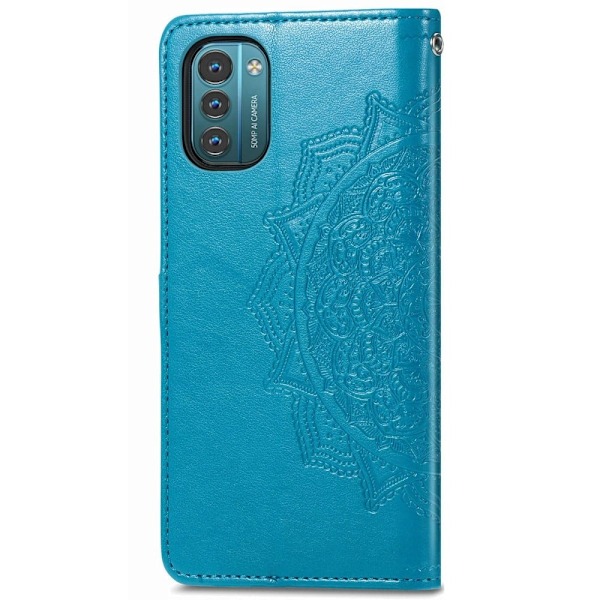 Mandala läder Nokia G11 / Nokia G21 fodral - Blå Blå