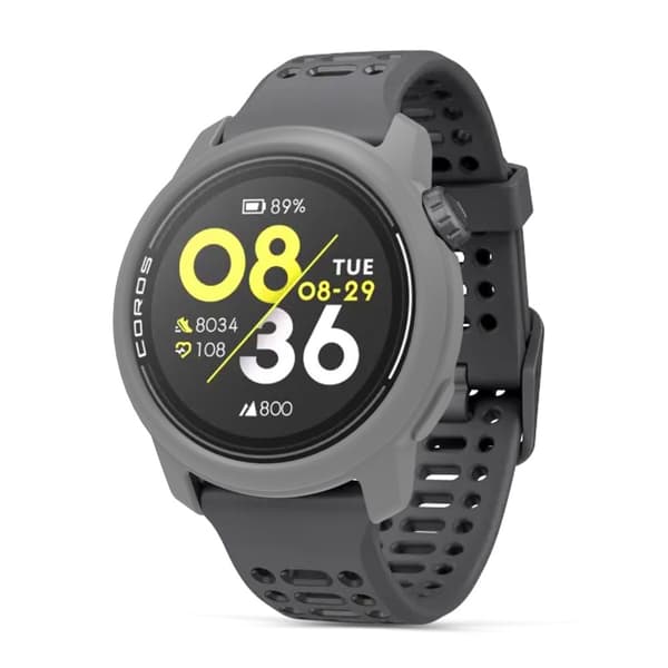 Coros Pace 3 Watch Case Cover Iskunkestävä pehmeä silikoni suojakotelo - Harmaa Silver grey
