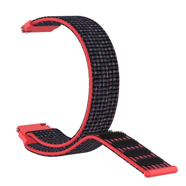 18 mm universal nylonstrop - Sort / Rød Red
