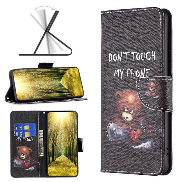 Wonderland Nokia G22 Flip Etui - Bjørn Black
