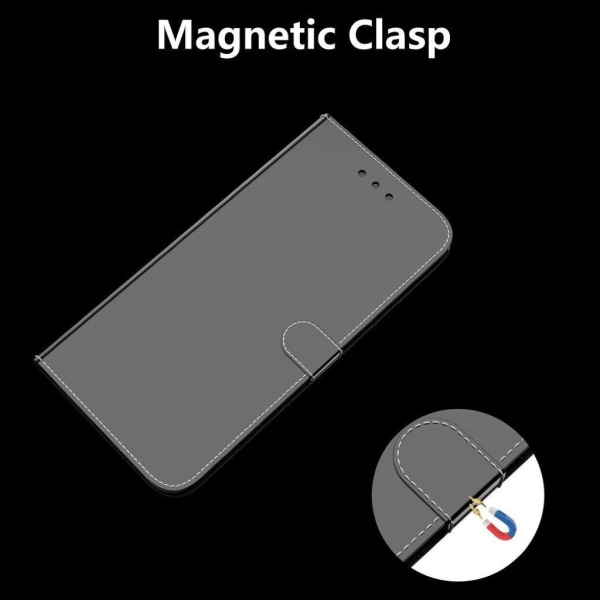 Mirror Motorola Moto E7 flip case - Black Black