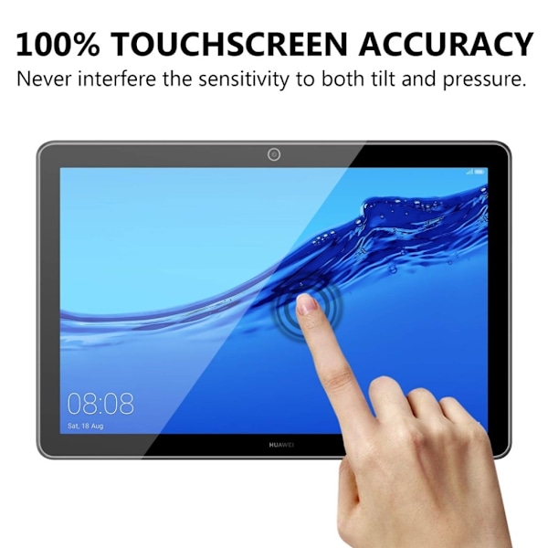 Huawei MediaPad T5 Arc Edge hærdet glas skærmbeskyttelse Transparent