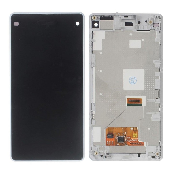 Sony Xperia Z1 Compact OEM LCD Vaihdettava Puhelimen Näyttö ja L White