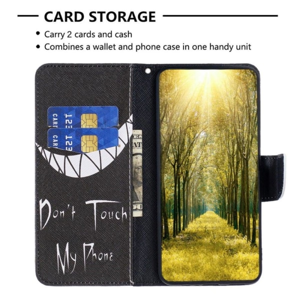 Wonderland Samsung Galaxy S23 Flip Etui - Don't Touch My Phone Black