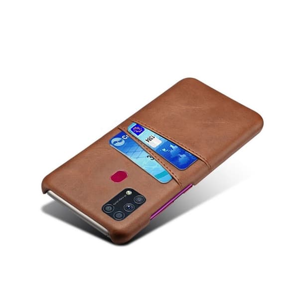 Dual Card etui - Samsung Galaxy M31 - Brun Brown