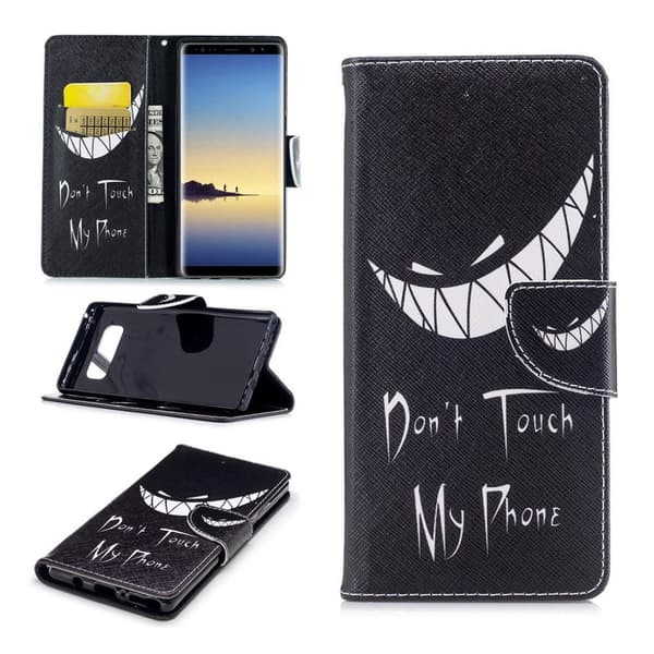 Samsung Galaxy Note 8 design nahkakotelo - Älä koske puhelimeen Multicolor