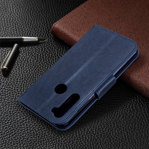 Butterfly läder Xiaomi Redmi Note 8T fodral - Blå Blå