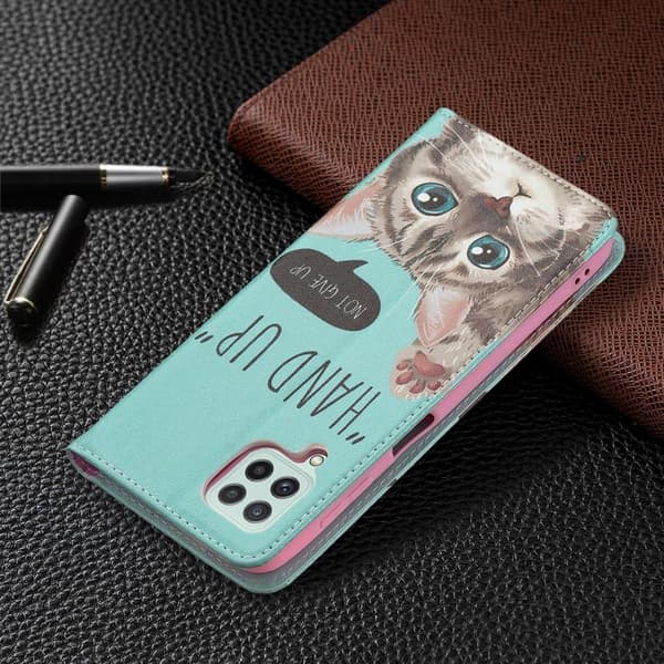 Wonderland Samsung Galaxy A22 4G flip etui - Kat Multicolor