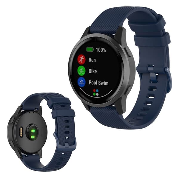 Garmin Vivoactive 4 silicone watch band - Dark Blue Blå