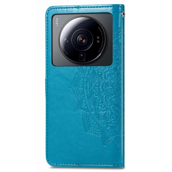 Mandala läder Xiaomi 12S Ultra fodral - Blå Blå