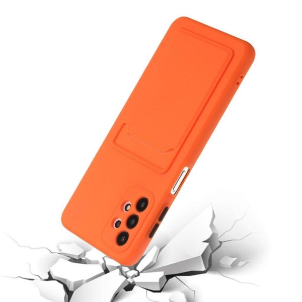 Card Holder Cover til Samsung Galaxy A72 5g - Orange Orange