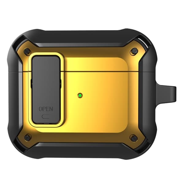 AirPods 3 snap-on cover design TPU-etui - Sort / Guld Gold