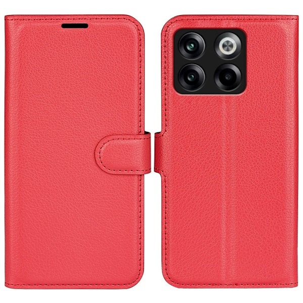Klassisk OnePlus Ace Pro / 10t Flip Etui - Rød Red