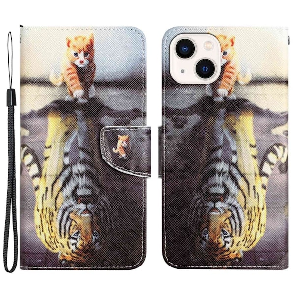 Wonderland iPhone 14 Plus Flippetui - Tiger Multicolor