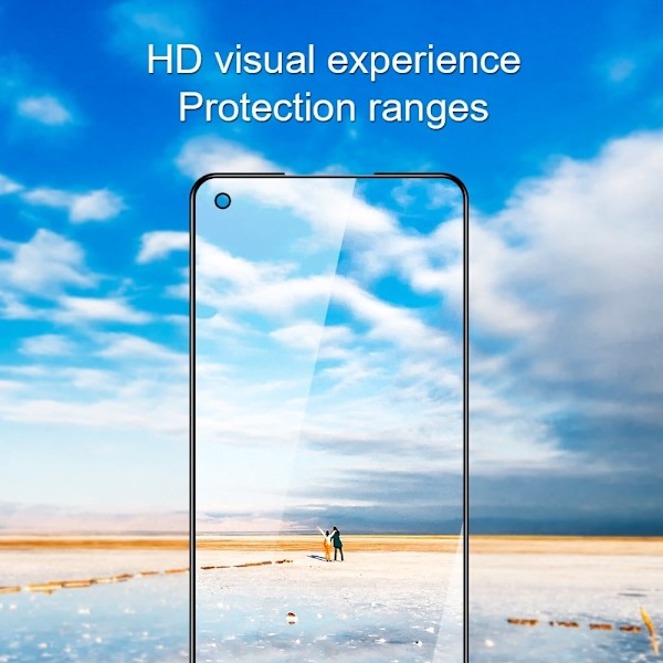2 stk AMORUS ekstra stærk skærmbeskyttelse af glas til OnePlus 9RT 5G Transparent