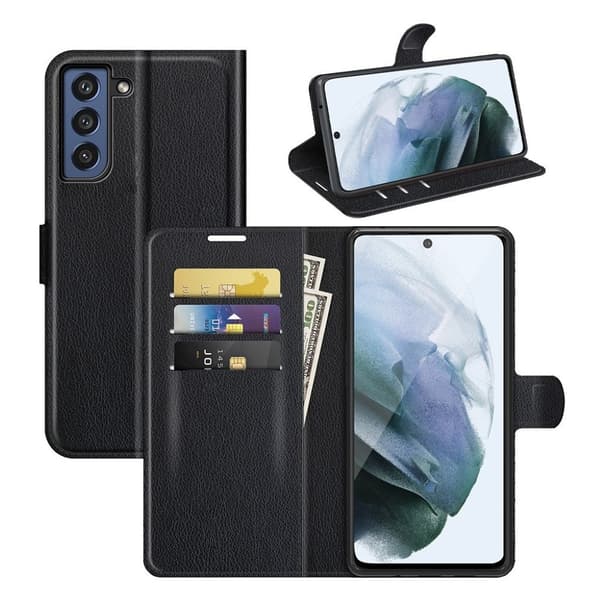 Classic Samsung Galaxy S21 FE Flippetui - Svart Black