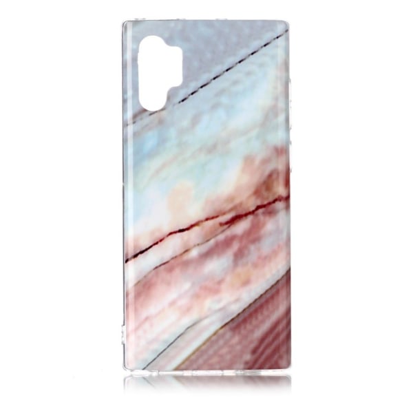 Marmormotiv Samsung Galaxy Note 10 Plus skal - Blå/Ros Marmor Blå