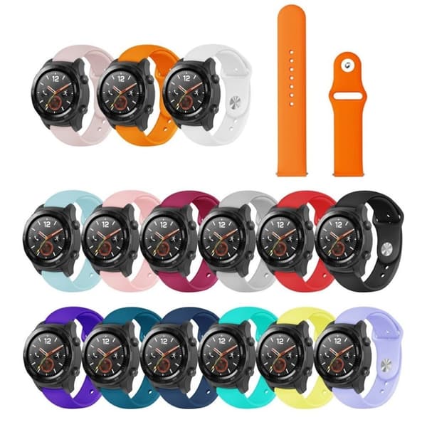 Huawei Watch GT / Magic elegantti silikoninen kellonauha - Musta Black