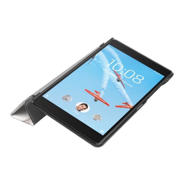 Lenovo Tab 7 Essential kuvioitu nahkainen flip suojakotelo - Marmori kuvioinen Silver grey