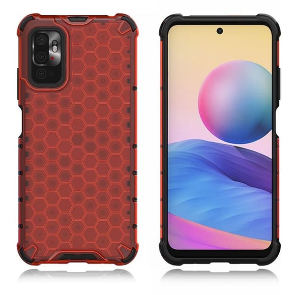 Bofink Honeycomb Xiaomi Redmi Note 10 5G Etui - Rød Red