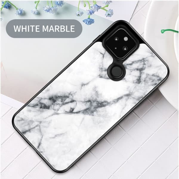 Fantasy Marmor Google Pixel 5 skal - Vit Marmor Vit